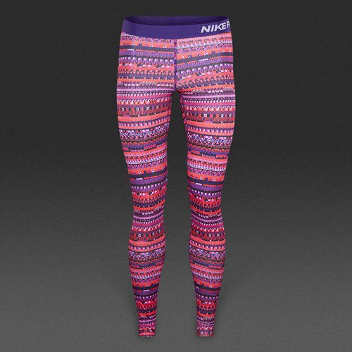 Nike Pro Warm 8 Bit Tights Light Crimson/Black/Court Purple/White for Women